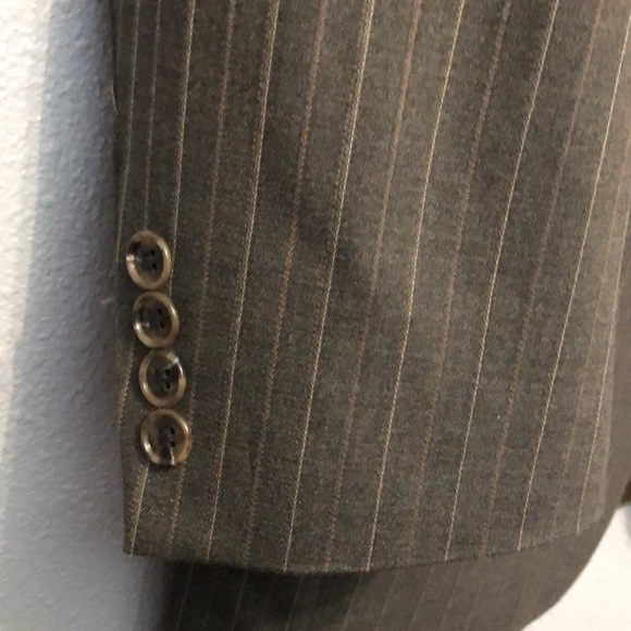 Paul Dione suit jacket Men's 45 R 100% wool sport coat formal blazer pinstripe - Picture 5 of 14